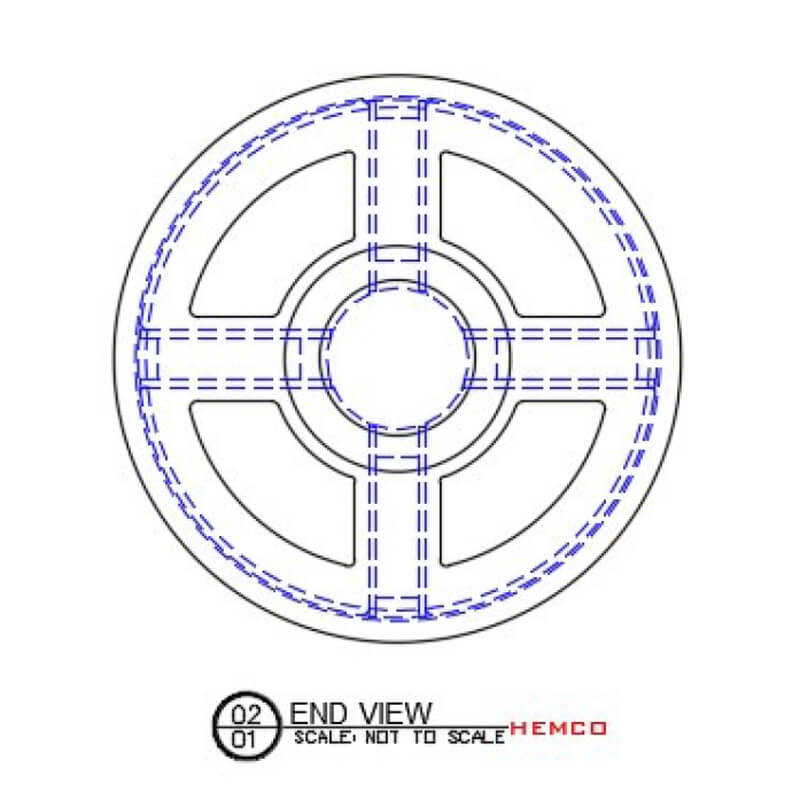 HEMCO core chuck tissue converting diagram 2