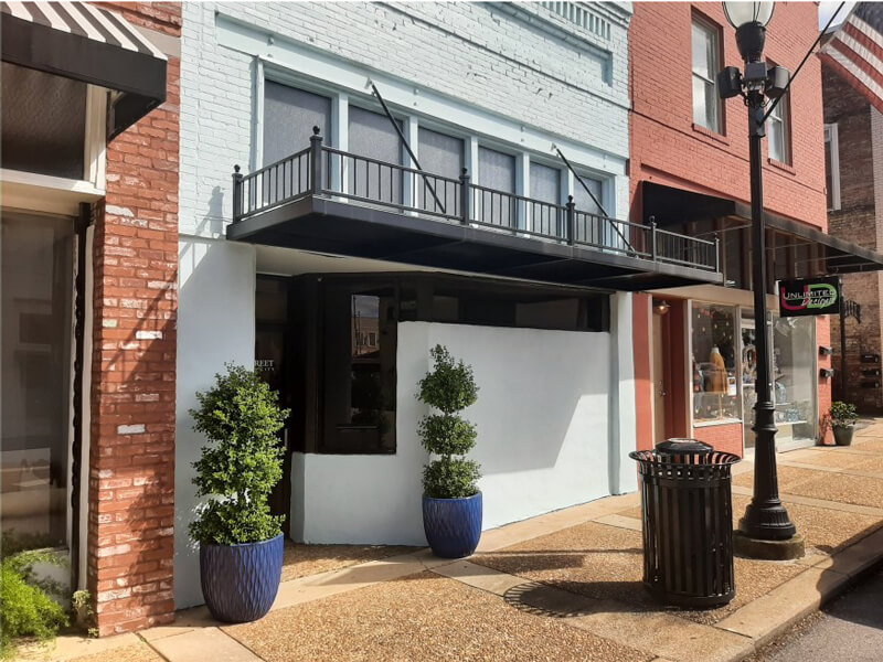 HEMCO custom fabrication building awning installed