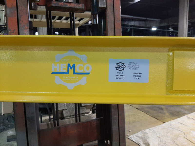 HEMCO All steel spreader beam